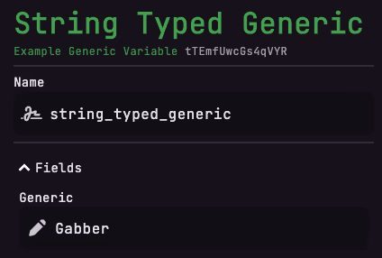 String Generic Variable