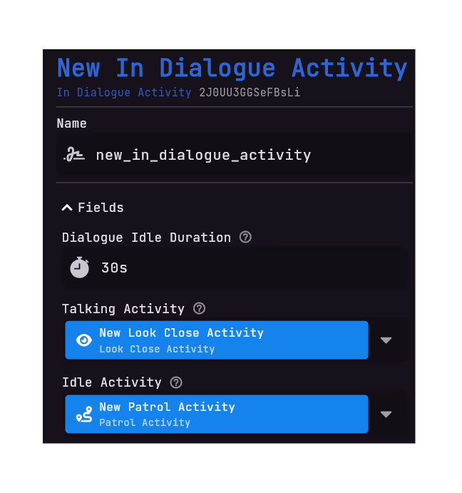 In Dialogue Activity panel image
